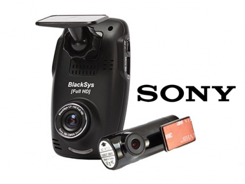 BlackSys CF-100 2CH видеорегистратор с двумя камерами 