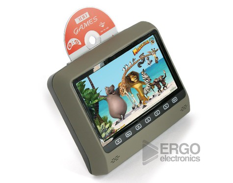 Навесной монитор ERGO 9" с DVD / серый